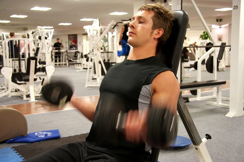 man performing a resistance exercise