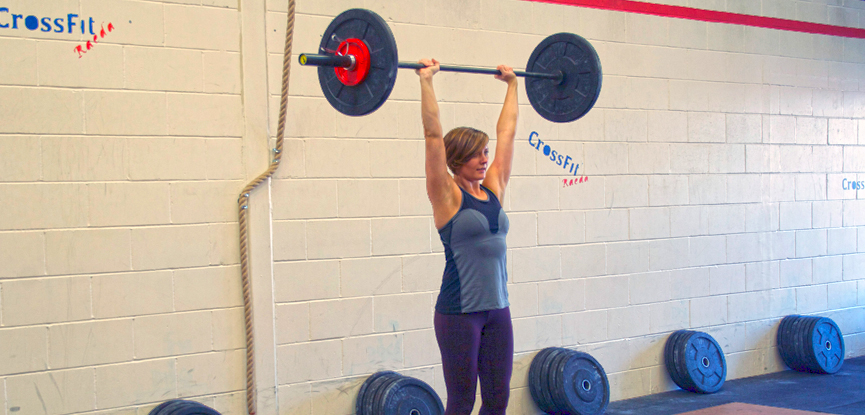 Georgina performing a deadlift at CrossFit