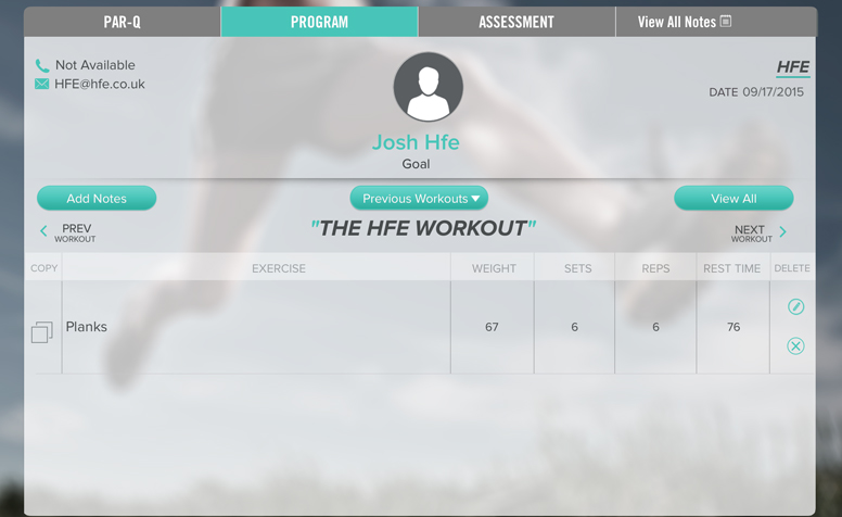 workout notebook