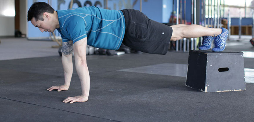 Performing a perfect decline push-up