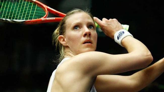 HFE yoga graduate Laura Massaro during squash match