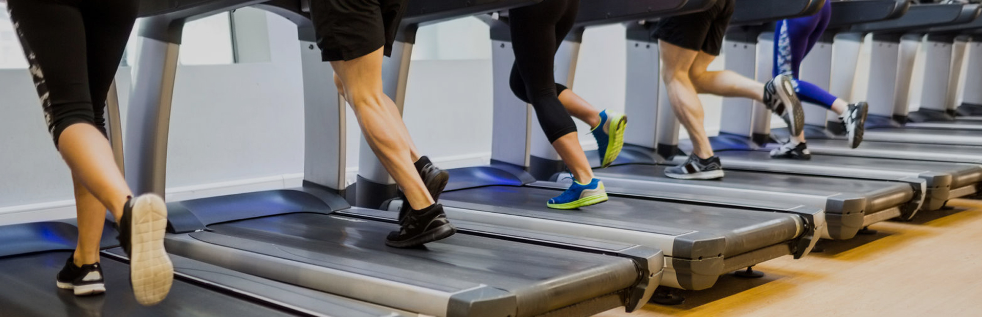 Runners on a treadmill