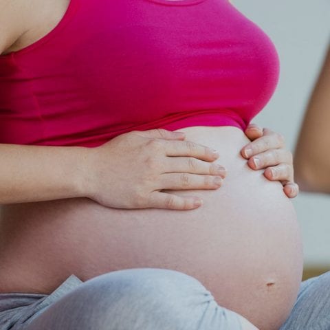 Pregnant women taking part in an exercise class