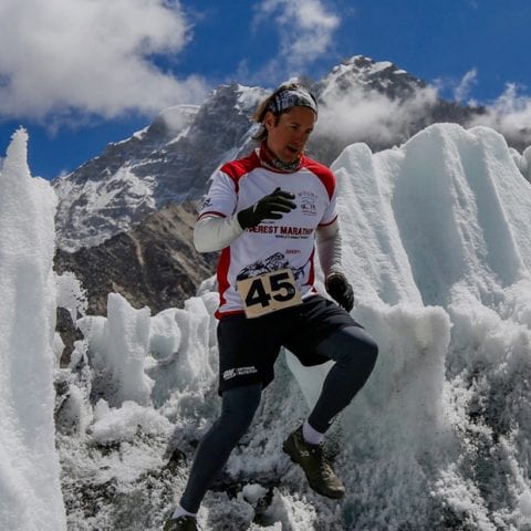 Elite personal trainer Shaun Stafford running the Tenzing Hillary Everest Marathon,