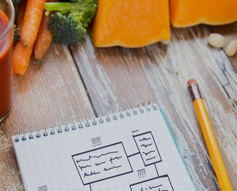 A nutritionist's notepad