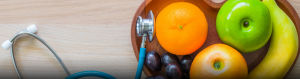 fruit bowl with stethoscope