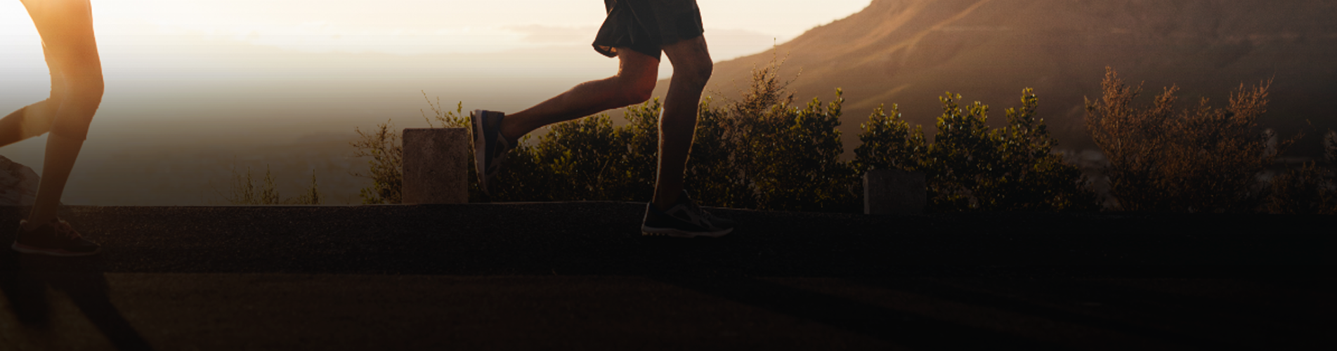 Running in sunset