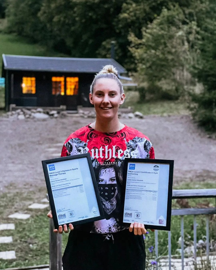 Leonie Gerken Schofield with HFE qualifications.