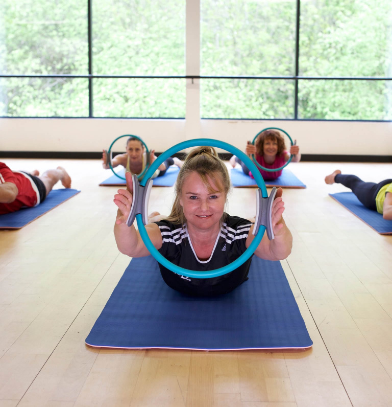 HFE Pilates tutor with circle