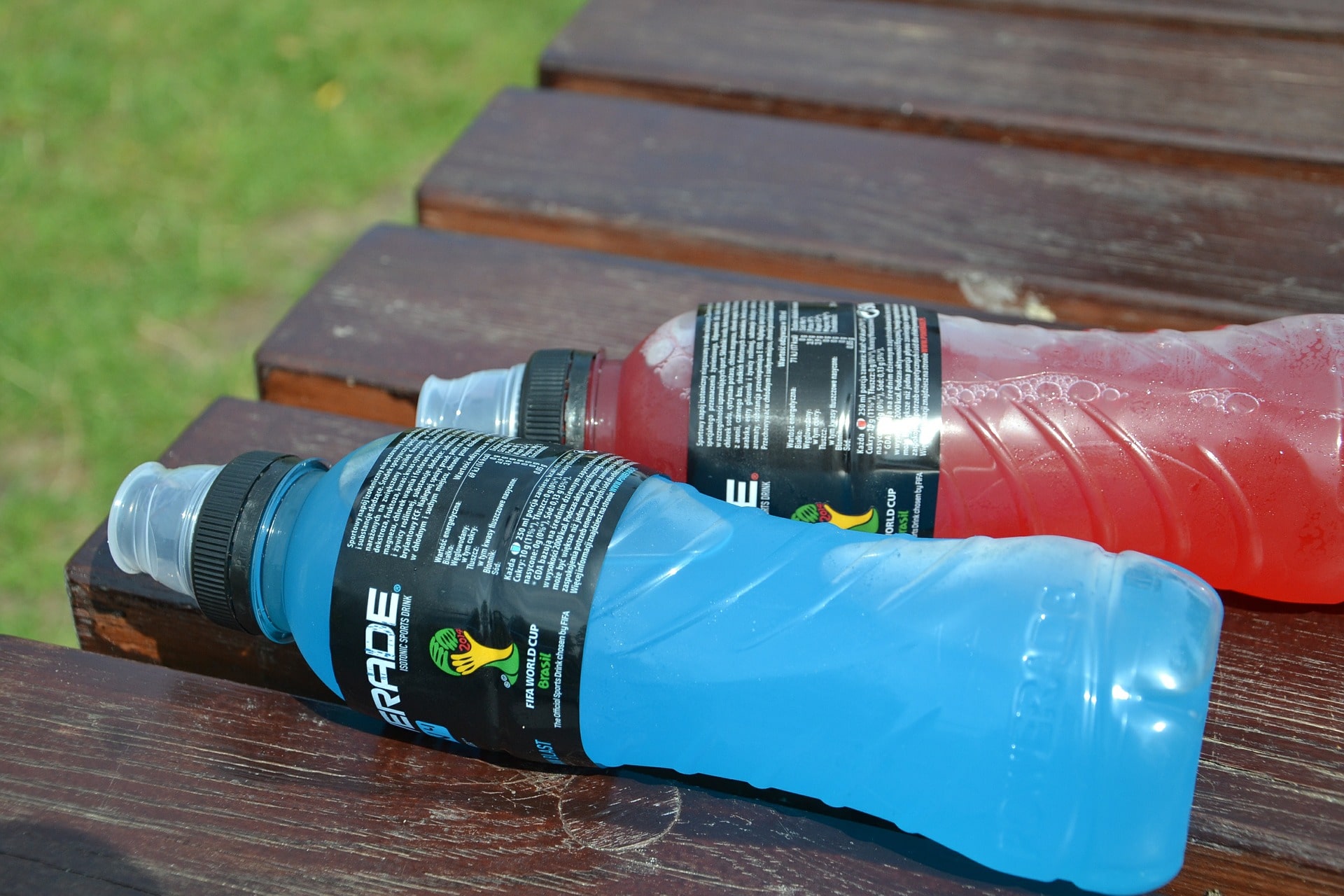 two sports drinks containing electrolytes