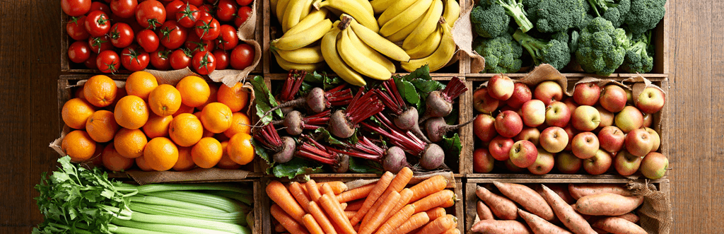 an assortment of fruits and vegetables