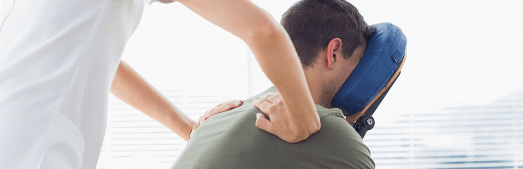 client receiving sports massage
