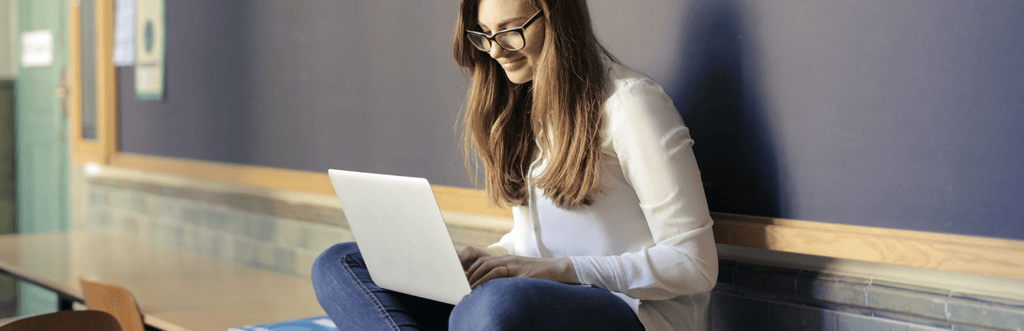 student on laptop