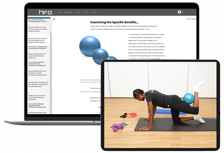 online Pilates CPD course screen