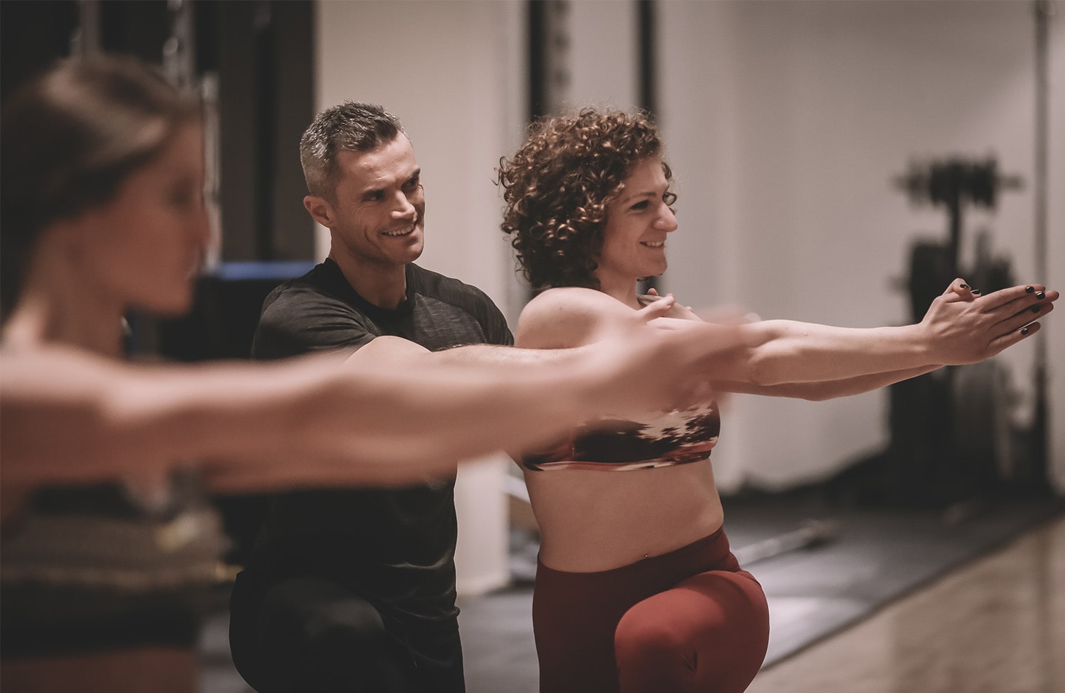 Matt Roberts training a client in the gym