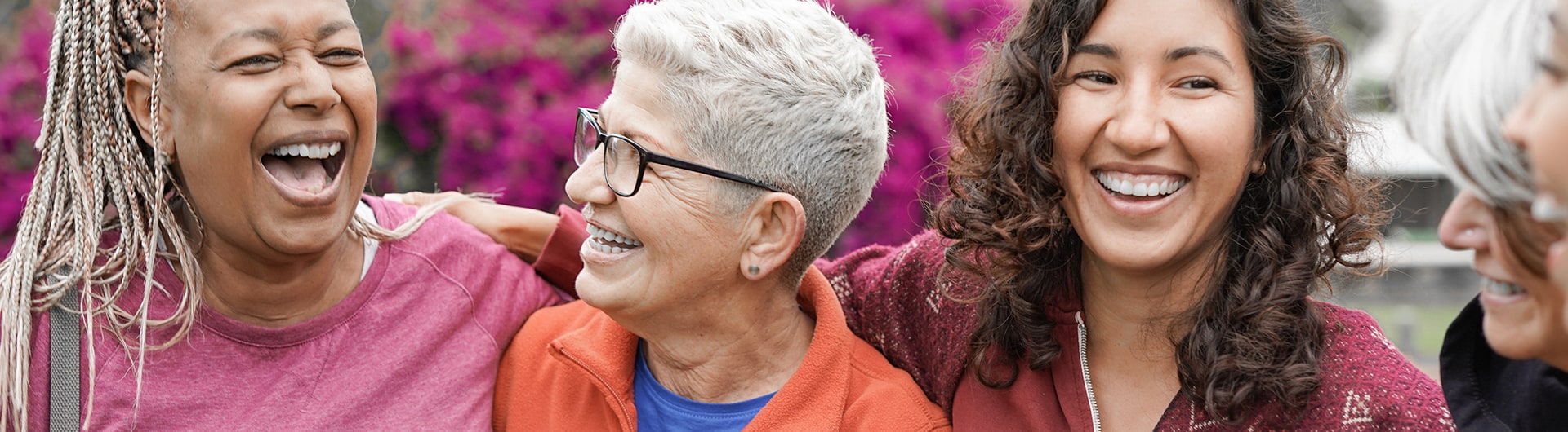 group of perimenopausal women going to an exercise class