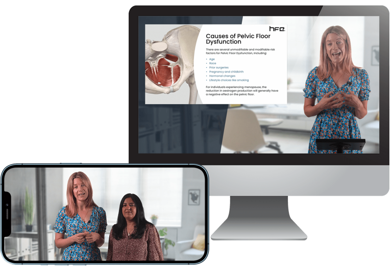 menopause tutors presenting on laptop screens