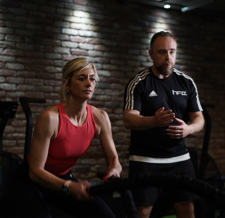 HFE tutor delivering personal training course