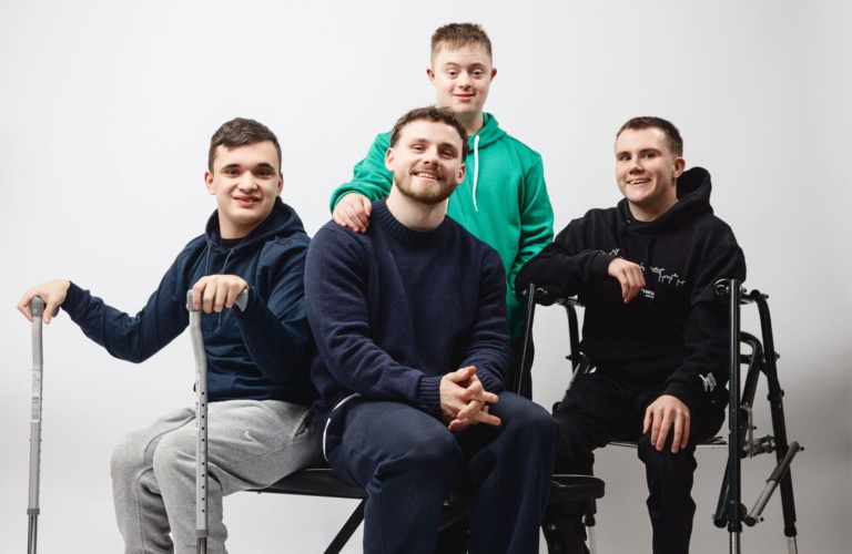 Callum Foster with three clients